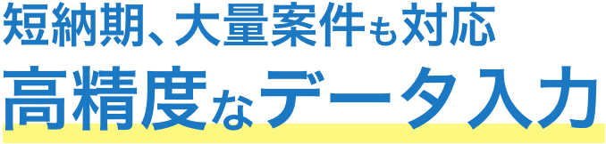 ノウハウと常時70名以上の入力スタッフ&稼動