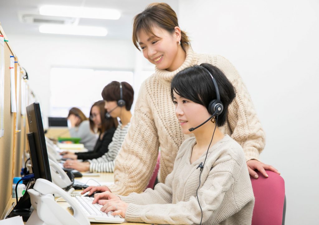 電話応対のマニュアル完備。未経験の方もご安心ください。